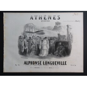 LONGUEVILLE Alphonse Athènes Piano ca1855