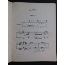 MASSENET Jules Saffo Sapho Opéra en italien Chant Piano 1898