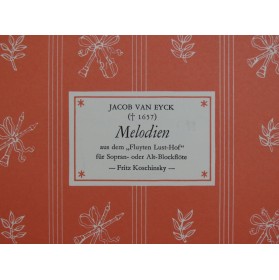 VAN EYCK Jacob Melodien Flûte à bec 1966