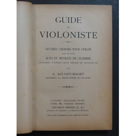 BAUDET-MAGET A. Guide du Violoniste Oeuvres Choisies pour Violon