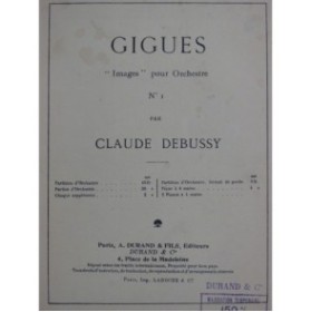 DEBUSSY Claude Gigues Images No 1 Orchestre