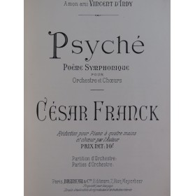 FRANCK César Psyché Chant Piano 4 mains ca1905