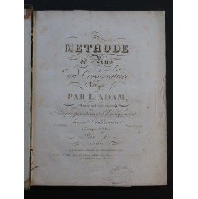 ADAM Louis Méthode de Piano du Conservatoire ca1810