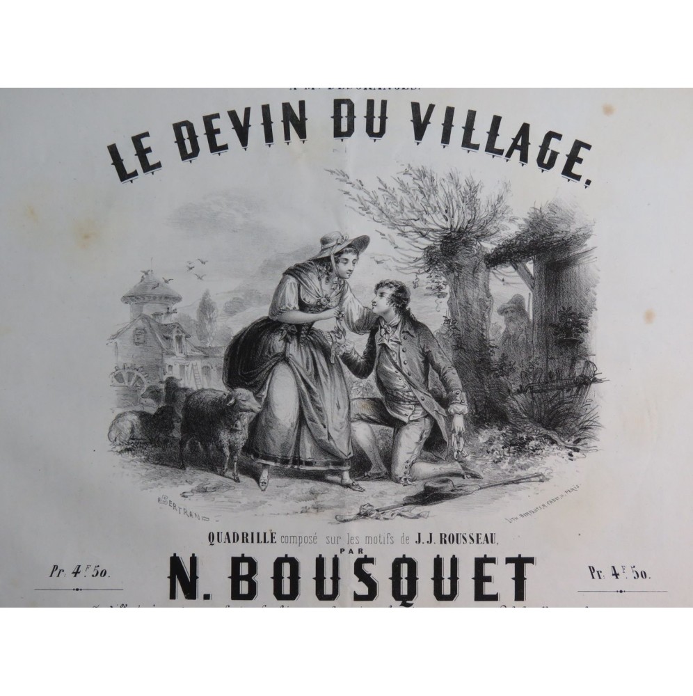 BOUSQUET Narcisse Le Devin du Village Piano ca1860