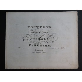 HÜNTEN François Nocturne brillant op 5 Piano ca1820