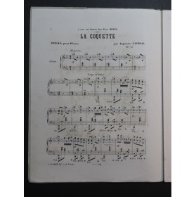 DE CALDAS Augusto La Coquette Piano ca1880