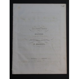 MASINI F. Les Jeunes Nochers Chant Piano ca1830