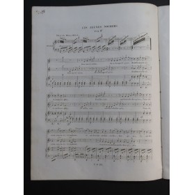 MASINI F. Les Jeunes Nochers Chant Piano ca1830