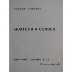 DEBUSSY Claude Quatuor No 1 Violon Alto Violoncelle 1971