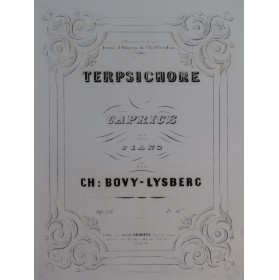 LYSBERG CH. B. Terpsichore op 28 Piano ca1851