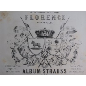 STRAUSS Isaac Florence Grande Valse Piano ca1850