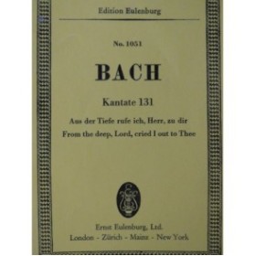 BACH J. S. Cantate Kantate No 131 Chant Orchestre