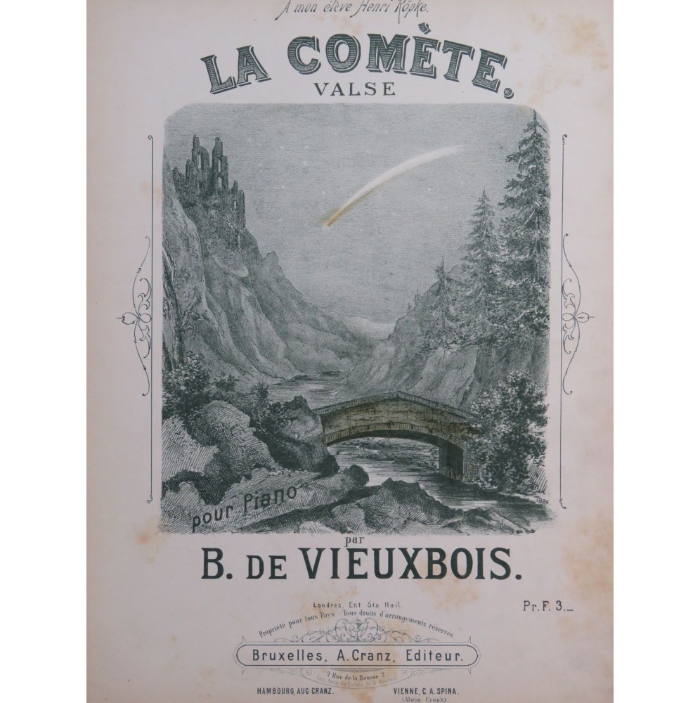 DE VIEUXBOIS B. La Comète Piano ca1886