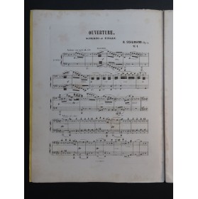 SCHUMANN Robert Ouverture op 52 Piano 4 mains ca1862