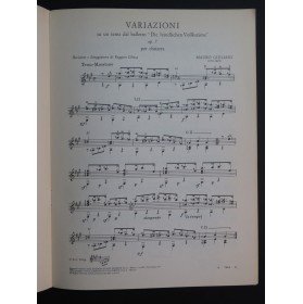 GIULIANI Mauro Variazioni op 7 Guitare 1975