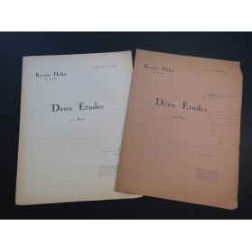 HAHN Reynaldo Deux Etudes Dédicace Piano 1927