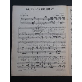 SCOTTO Vincent RAITER Léon Le Tango du Chat Chant Piano 1929