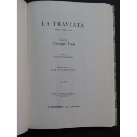 VERDI Giuseppe La Traviata Opéra en anglais Chant Piano 1961