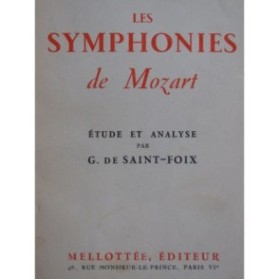 DE SAINT-FOIX G. Les Symphonies de Mozart 1944