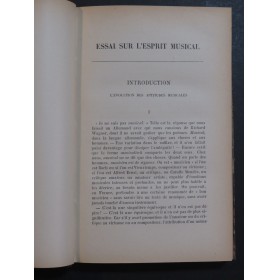 DAURIAC Lionel Essai sur L'Esprit Musical 1904