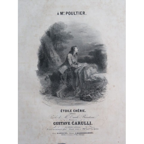 CARULLI Gustave Étoile Chérie Chant Piano ca1840