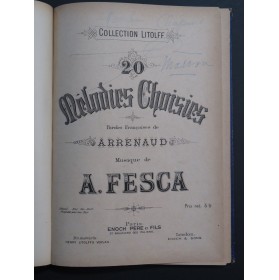 FESCA Alexandre 20 Mélodies Choisies Chant Piano