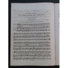 C'est l'Amour La Marchande de Goujons Chant Piano ca1830