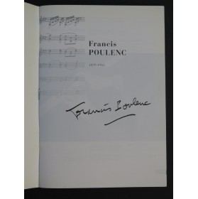 POULENC Francis Catalogue des Oeuvres 1993