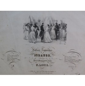 STRAUSS Johann La Belle Gabrielle Piano 4 mains ca1840