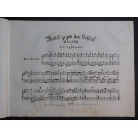 STRAUSS Johann Mittel gegen den Schlaf op 65 Piano 1833