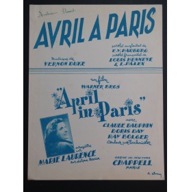 VERNON Duke Avril à Paris Chant Piano 1932