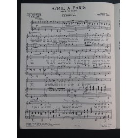 VERNON Duke Avril à Paris Chant Piano 1932