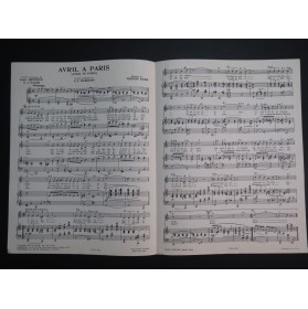 VERNON Duke Avril à Paris Chant Piano 1932