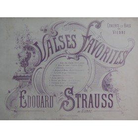 STRAUSS Edouard Bouquets de Myrtes Piano ca1873