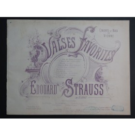 STRAUSS Edouard Bouquets de Myrtes Piano ca1873