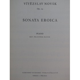 VITEZSLAV Novak Sonata eroica op 24 Piano 1951