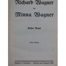 WAGNER Richard Wagner an Minna Wagner 1908