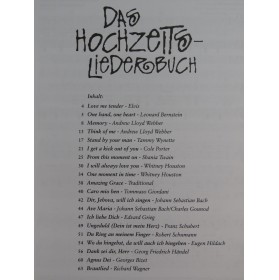 Das Hochzeits Liederbuch 20 Pièces Chant Piano 2003