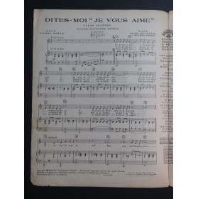 DELETTRE Jean EMER Michel Dites moi Je vous aime Chant Piano 1934