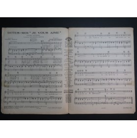 DELETTRE Jean EMER Michel Dites moi Je vous aime Chant Piano 1934