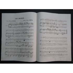 MUTEL Alfred Les 3 Baisers Chant Piano ca1860