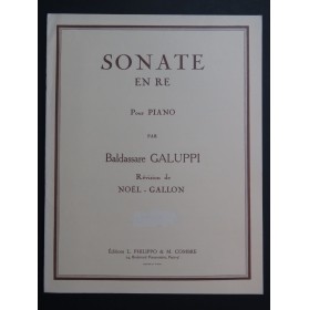 GALUPPI Baldassare Sonate en Ré Piano