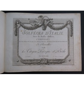 Solfèges d'Italie avec la Basse Chiffrée Léo Durante Scarlatti Hasse Porpora XVIIIe