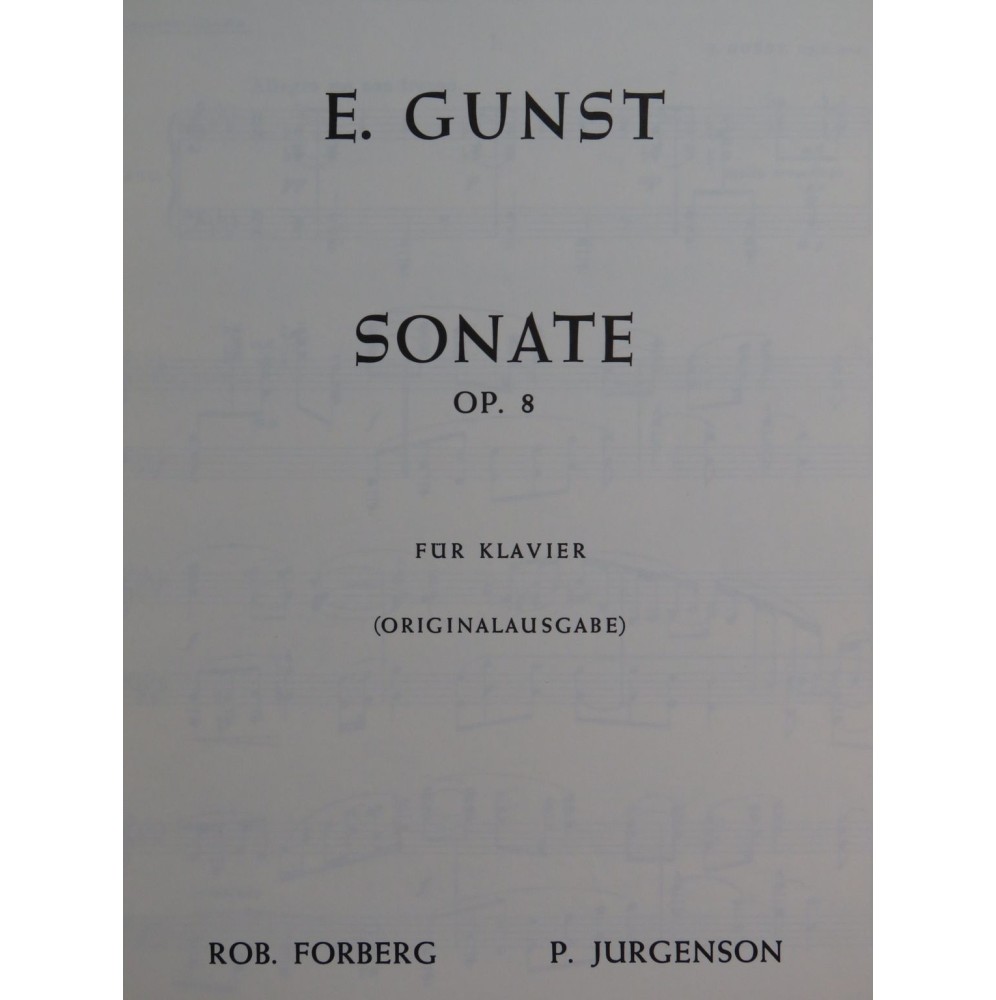 GUNST Yevgeny Sonate op 8  Piano