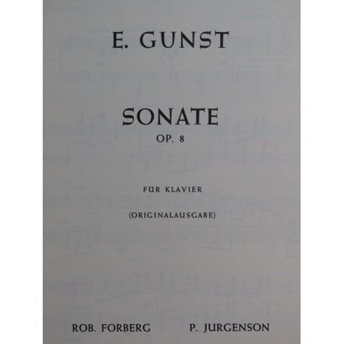 GUNST Yevgeny Sonate op 8  Piano