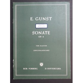 GUNST Yevgeny Sonate op 8  Piano