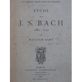 CART William Étude sur J. S. Bach 1885