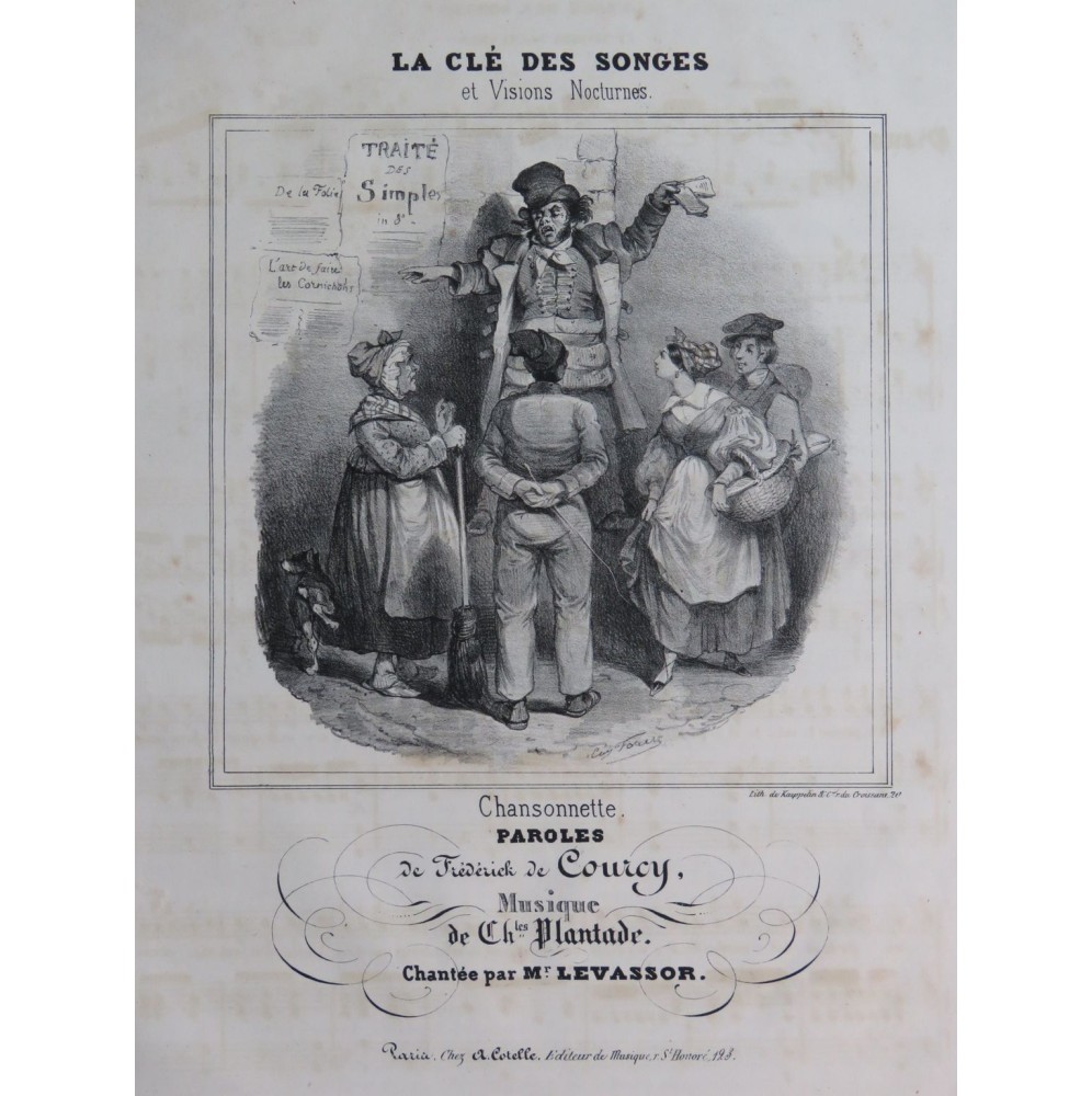 PLANTADE Charles La Clé des Songes Chant Piano ca1840