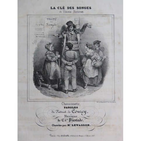 PLANTADE Charles La Clé des Songes Chant Piano ca1840