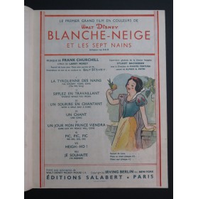 CHURCHILL Frank Blanche Neige et les Sept Nains Chant Piano 1945